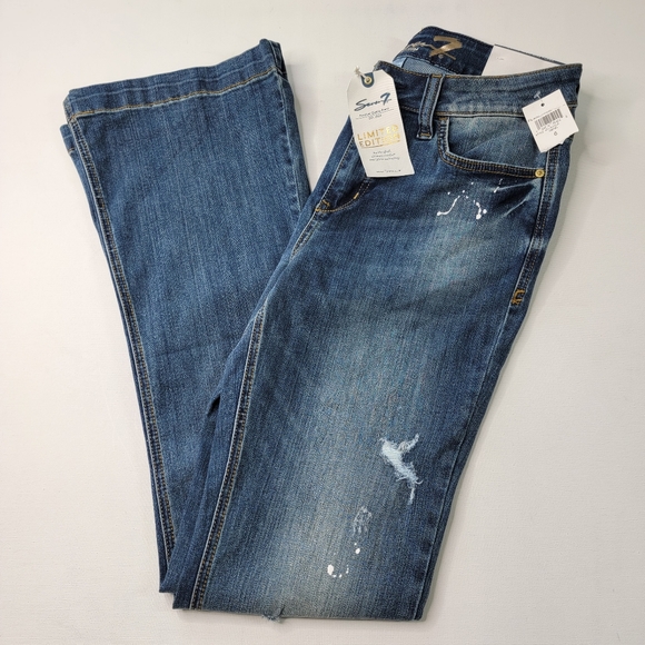 Seven7 Limited Edition Grace High Rise Flare Bootcut Jeans Size 6 - Picture 3 of 16
